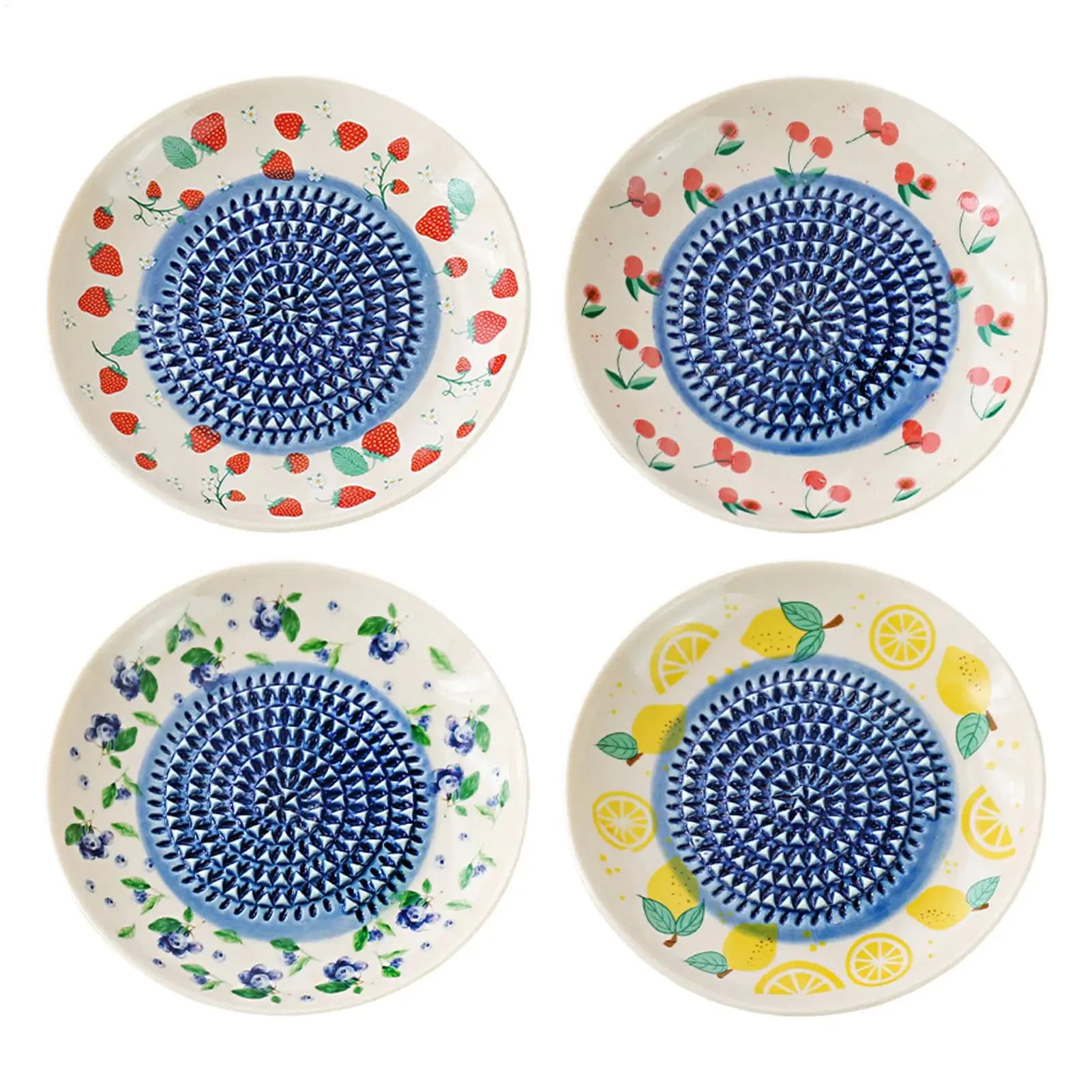 Colorful Simple Ceramic Ginger Grater Tool Portable Manual Ginger Grinder Tray Hand Grinder Garlic Masher For Kitchen Vegetables