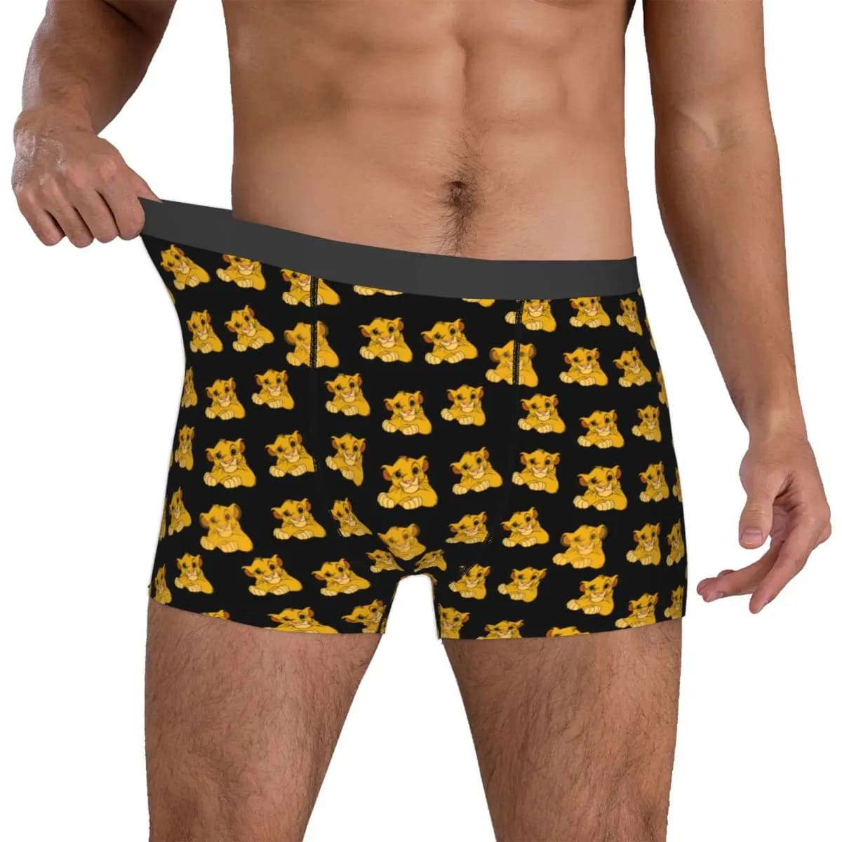 Intimo personalizzato Liones Anime Kinges da uomo con stampa Simba, boxer, slip, mutande traspiranti