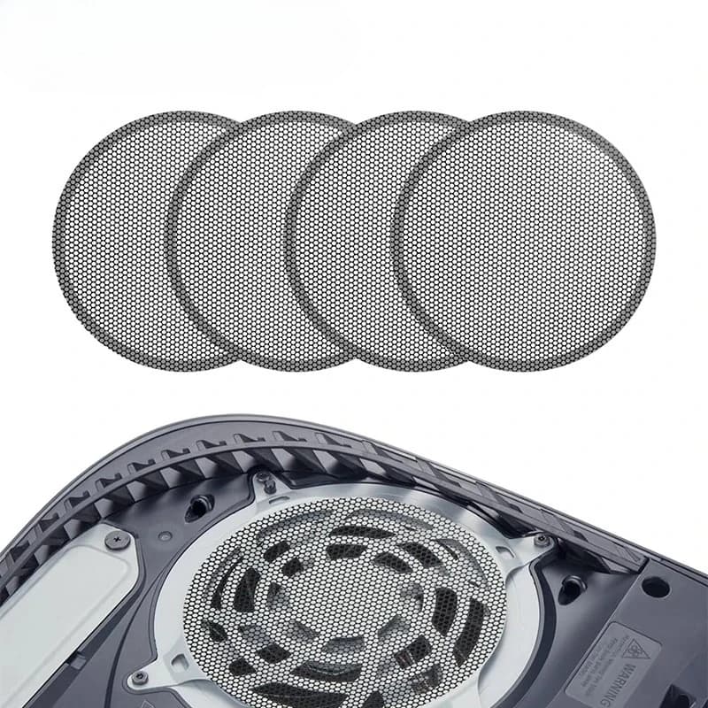 4 pezzi per console PS5 filtro antipolvere custodia in rete antipolvere copertura facile pulizia piastra frontale ventilatore accessorio di gioco per PlayStation 5