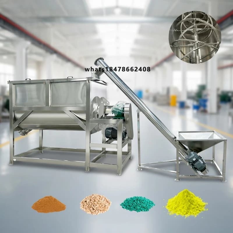 Commercial Powder Mixing Machine 200L-2000L Silicone Powder Mixer Double Ribbon Blender Dust Coal Powder Mixer