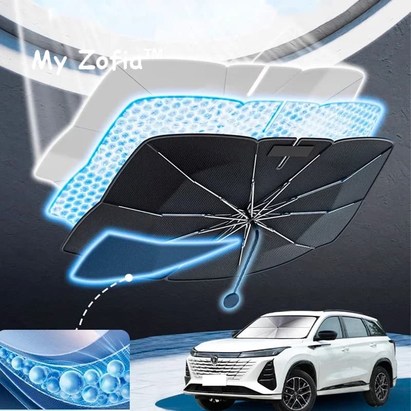 Per Changan CS75 Plus Gen III 2024 2025 2026 Auto Anteriore Isolamento termico Parabrezza Parasole Pieghevole Ombrello amry Accessori