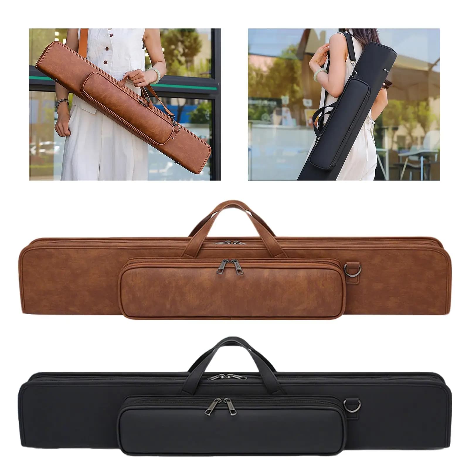 Custodia per Stecca da Biliardo, Borsa Protettiva Anti-graffio per Stecche da Biliardo e Snooker, Custodia Protettiva per 1/2 Stecca
