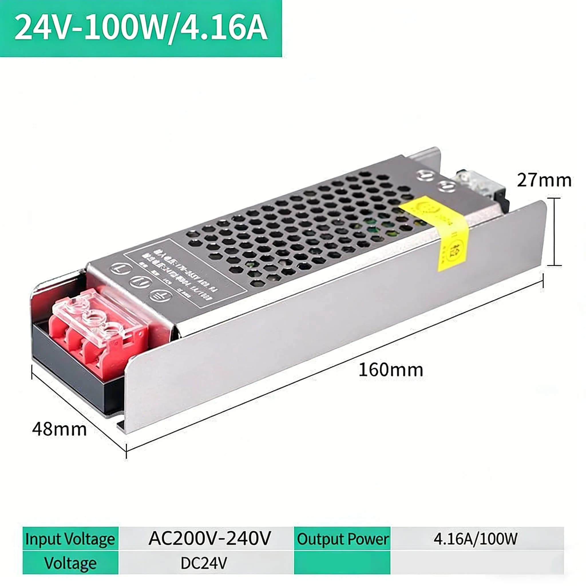 1PC 220V to 12V/24V LED strip light switching power supply transformer, 12V/24V LED strip light power adapter driver