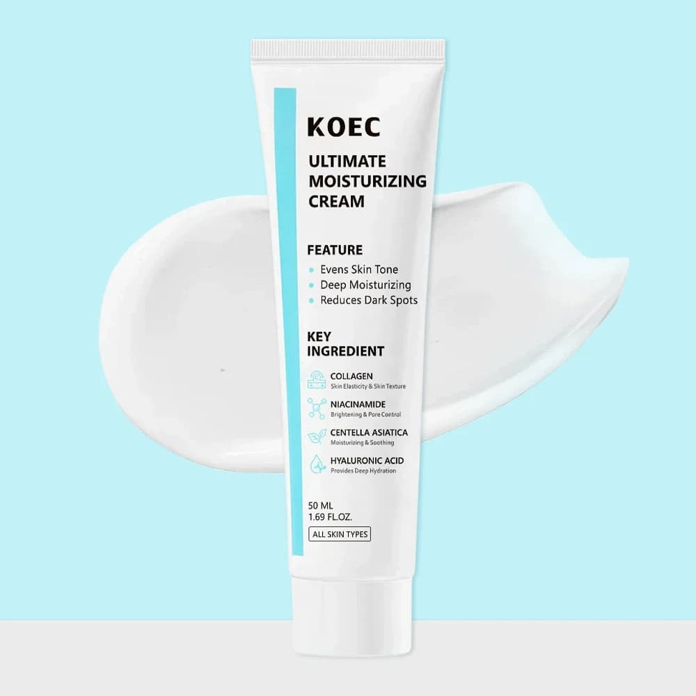 50ml KOEC Ultimate Crema idratante per il viso Nutriente Anche il tono della pelle Riduce le macchie scure Collagene Niacinamide Acido ialuronico