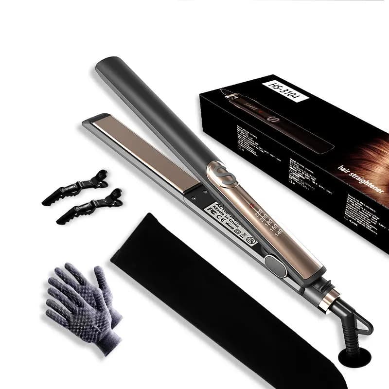 LED Display for Hair Plate with Professional Flat Iron Portable Ion Temperature Adjustments