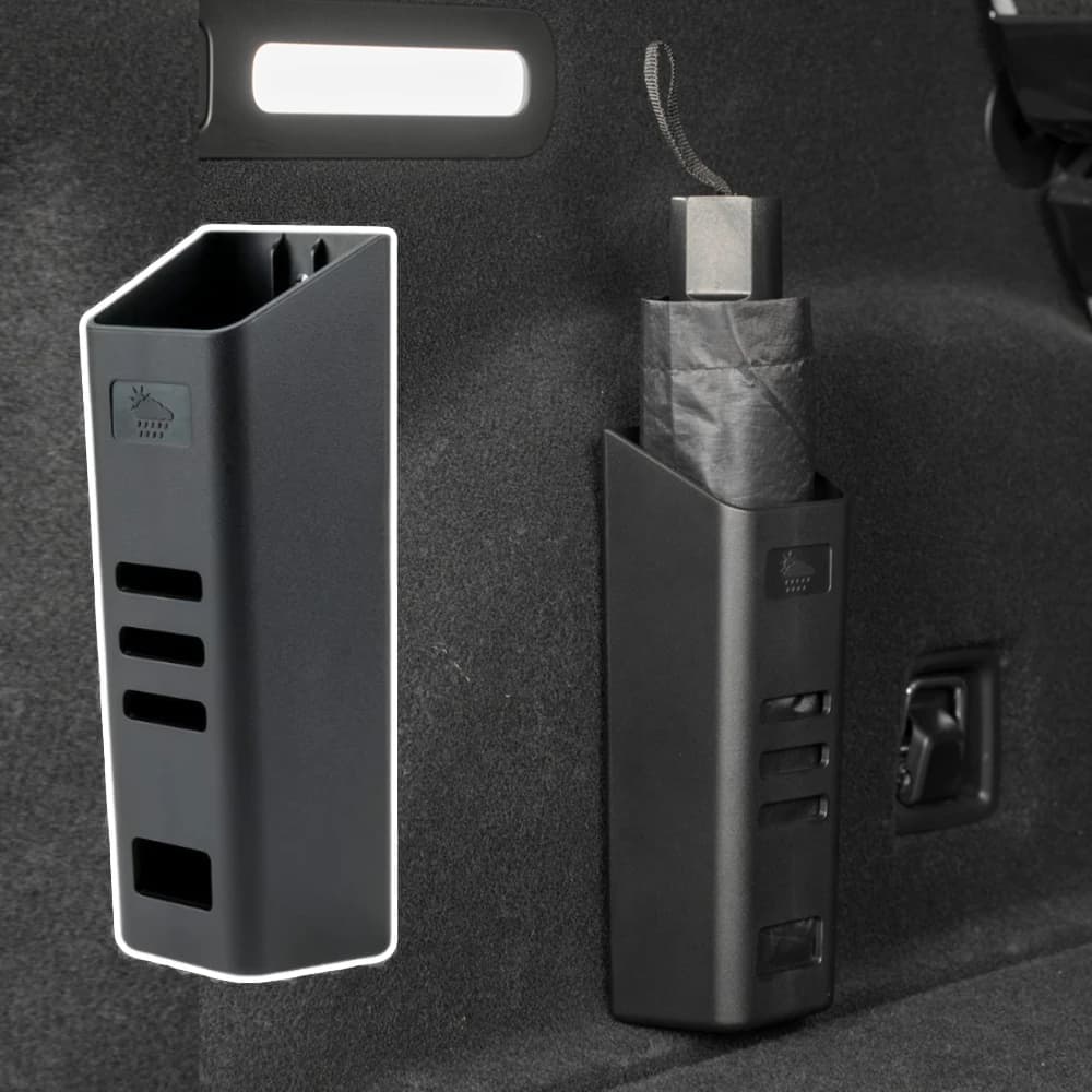Organizer per Ombrelli da Auto, Contenitore Impermeabile con Fissaggio Velcro, Porta Ombrello Universale per Sedile Posteriore, Accessori Interni