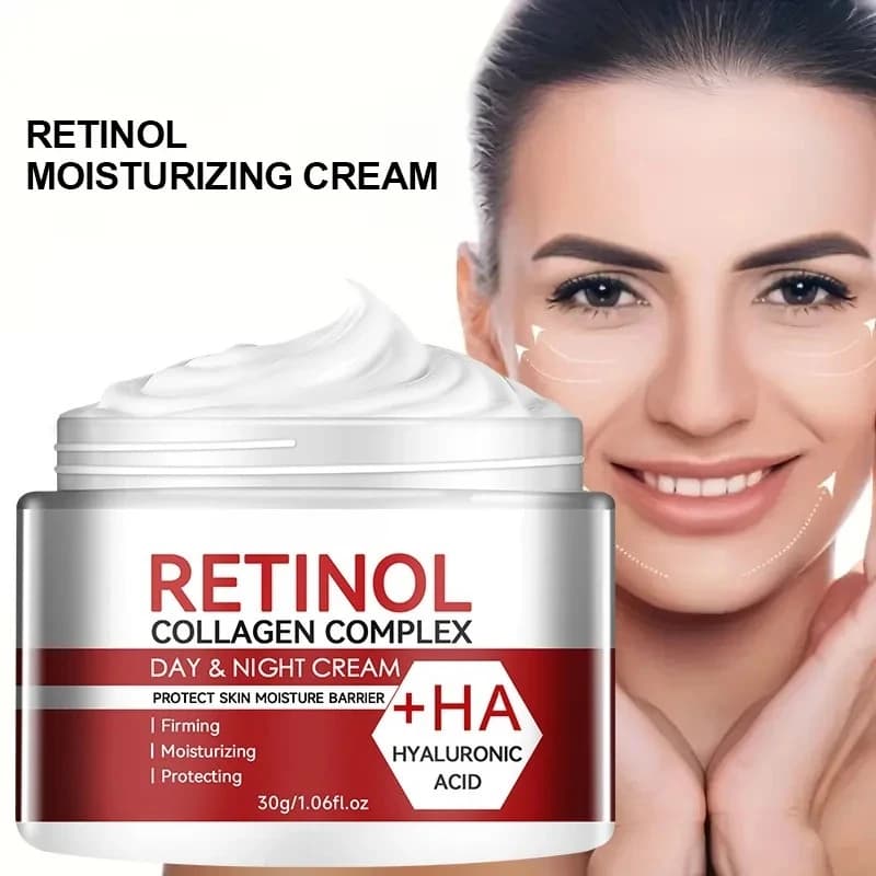 Hydrating Face Cream Retinol and Collagen, Deep Hydrating, Suitable for Dry and Ageing Skin, Skin Repair