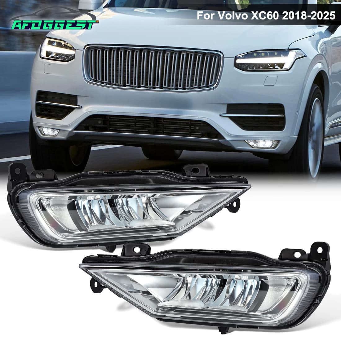 For Volvo XC60 XC90 S90 V90 2018-2025 Fendinebbia Headlight LED Daylight Guide Light 31434666 31434667