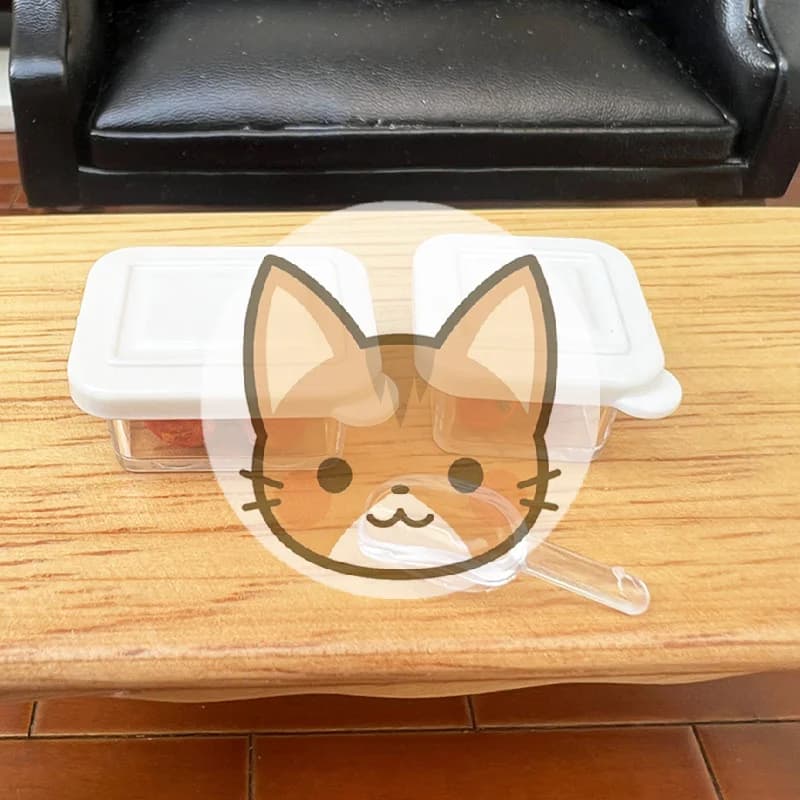Set di 3 Scatole per la Conservazione degli Alimenti per Casa delle Bambole, Mini Modello di Contenitore per il Pranzo, Decorazione per Cucina, Accessori in Miniatura per Scenari e Giocattoli