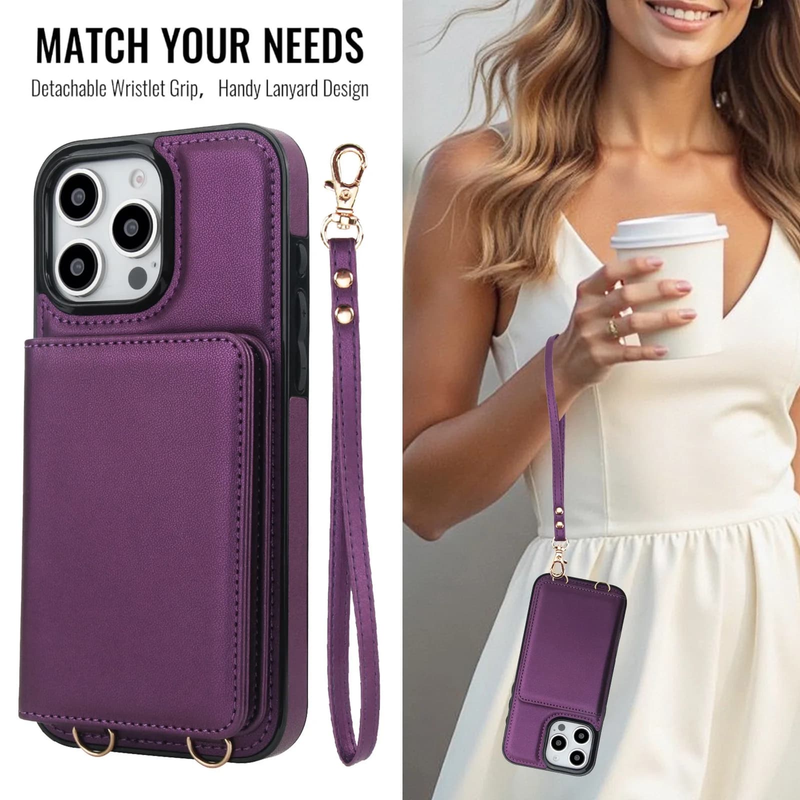 Card Slots Zipper Leather Wallet Case Flip Phone Cover For iPhone 17 Air 16 15 14 13 12 11 Pro Max Plus X XR Ring Lanyard Purse