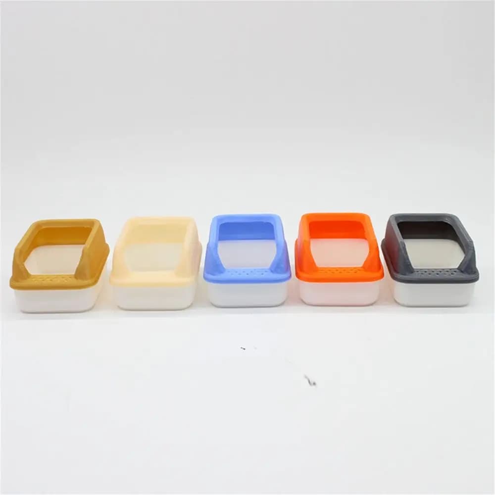 3 pz/set carino 1:12 casa delle bambole lettiera per gatti in miniatura mini decorazione della casa modello pala forniture per animali domestici