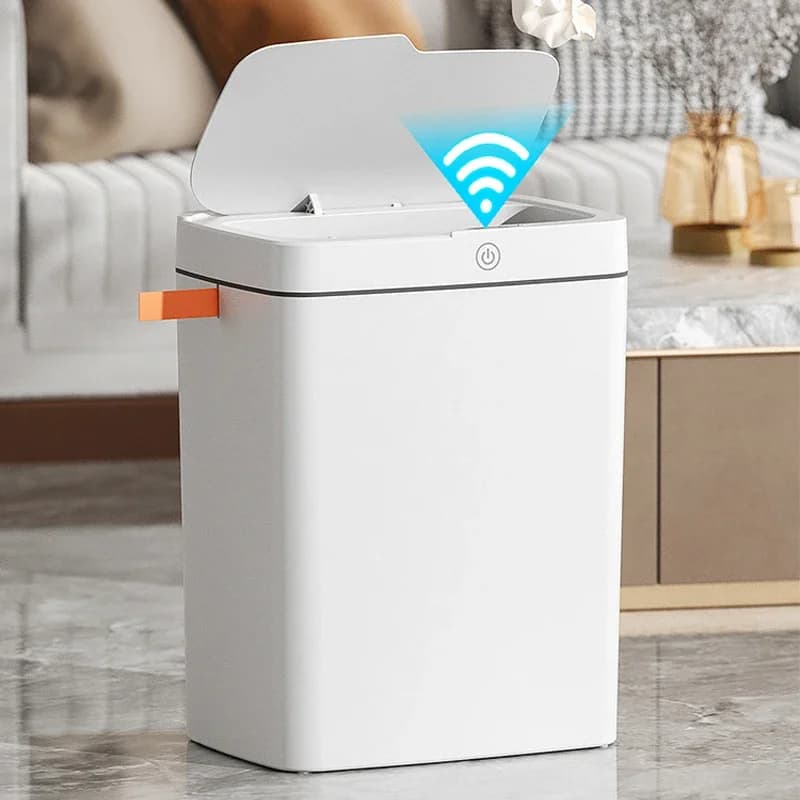 Cestino della spazzatura con sensore automatico da 15/18L cestino della spazzatura a induzione impermeabile cestino della spazzatura stretto da cucina cestini per rifiuti alimentari pattumiera