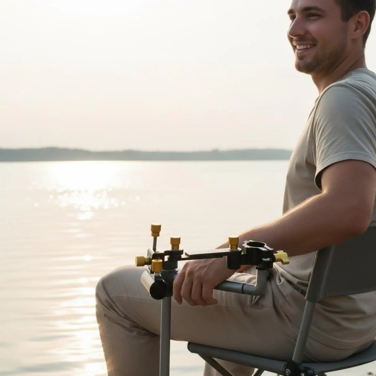 Thickened Fishing Bracket Enhanced Rod Support Frame Adjustable Holder for Outdoor Freshwater Fishing Chair Setup