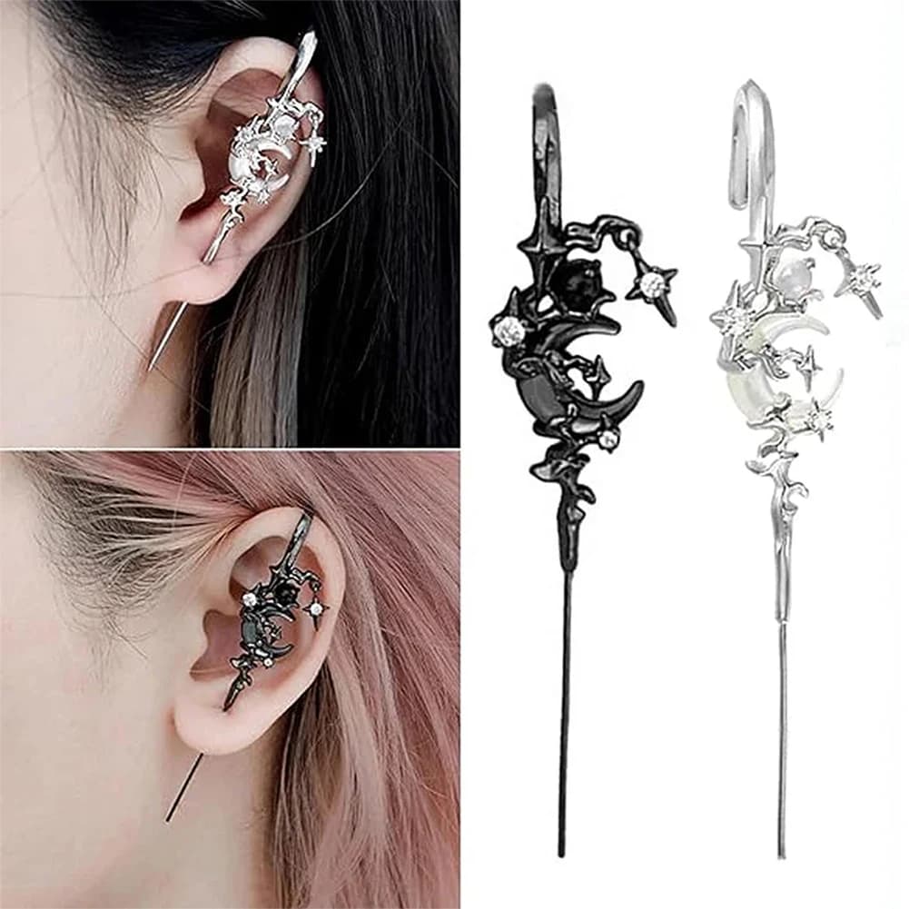 Fashion charming earring jewelry delicate moon hook ear piercing earrings hooks for women wedding birthday everyday jewelry accessories