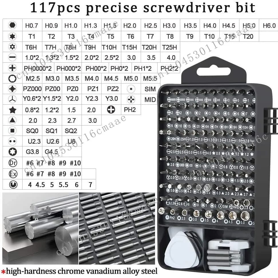 138-in-1 Watch and Mobile Phone Disassembly and Repair Tool S2 Screwdriver Set Broken Thread Remover