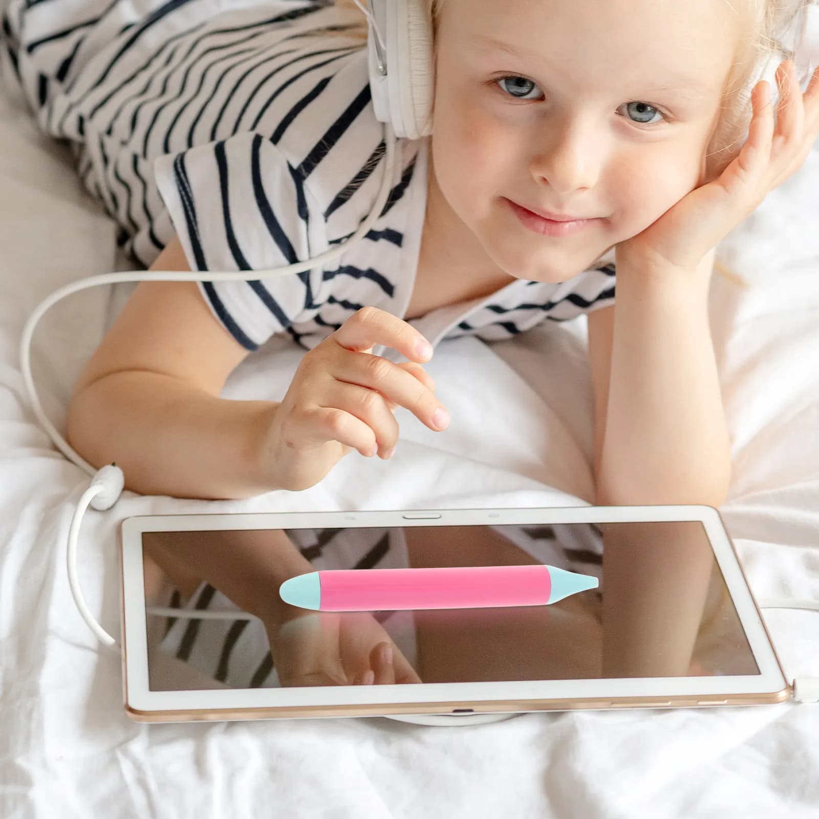 Penna Stilo Interattiva per Bambini per Tablet Touchscreen, Telefoni, Dispositivi di Apprendimento, Lavagne Interattive, Tavolette da Disegno, Scrittura a Mano, Stilo per l'Apprendimento Precoce