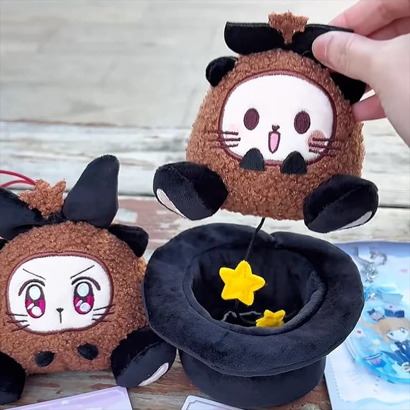 Portachiavi in peluche con cappello magico di Ruby di Kaitou Saint Tail, ufficialmente autorizzato, ciondolo per zaino/borsa per i fan degli anime