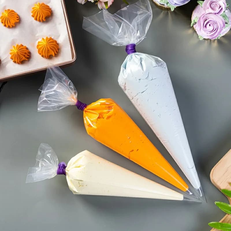 Sacchetti da pasticceria usa e getta spessi da 100 pezzi, resistenti e riutilizzabili – Strumenti essenziali per decorare torte e dessert per pasticceri casalinghi