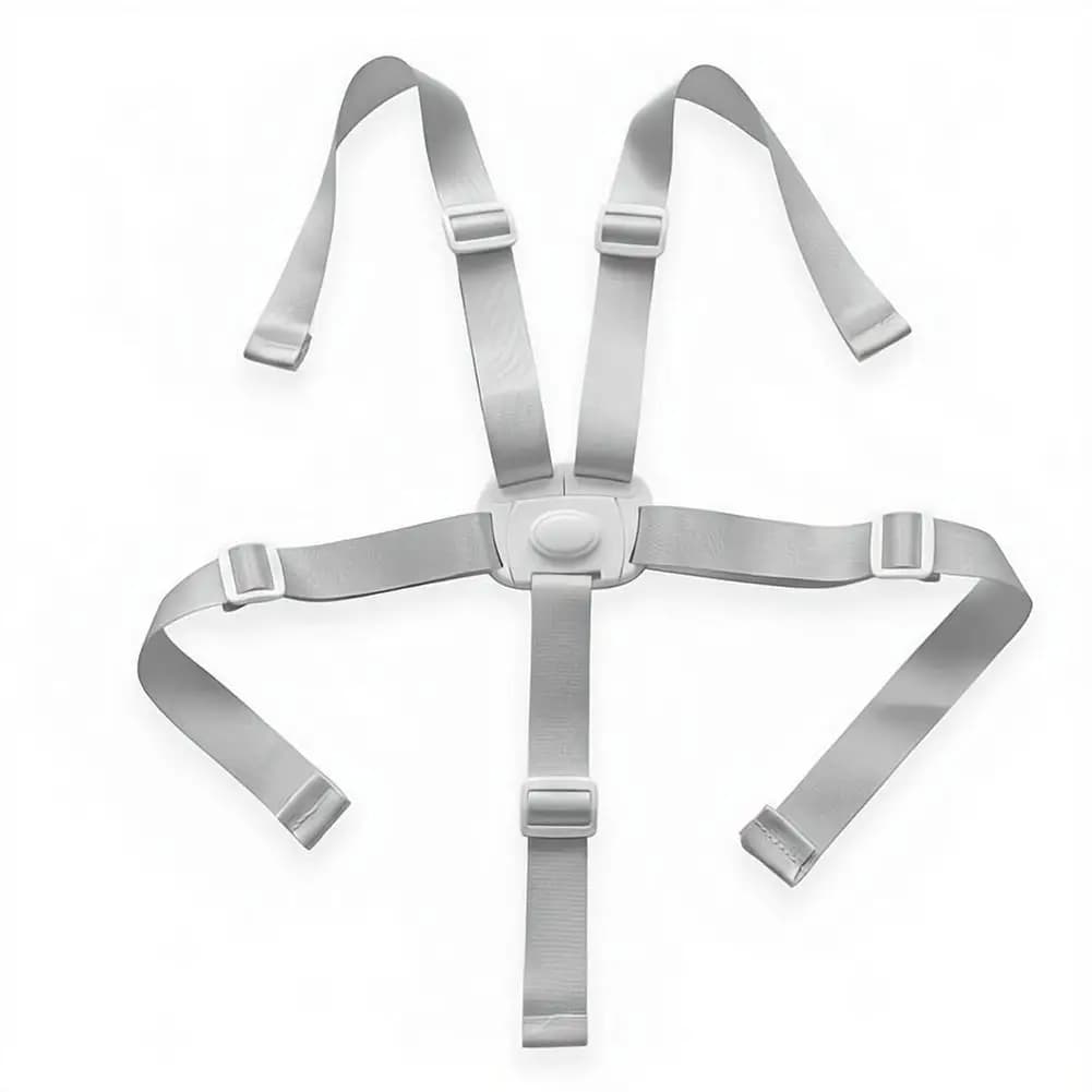 Child Safety Harness Adjustable High Chair Stroller Pram Seat Straps for Infants Toddlers Baby Dining Chair Belt White