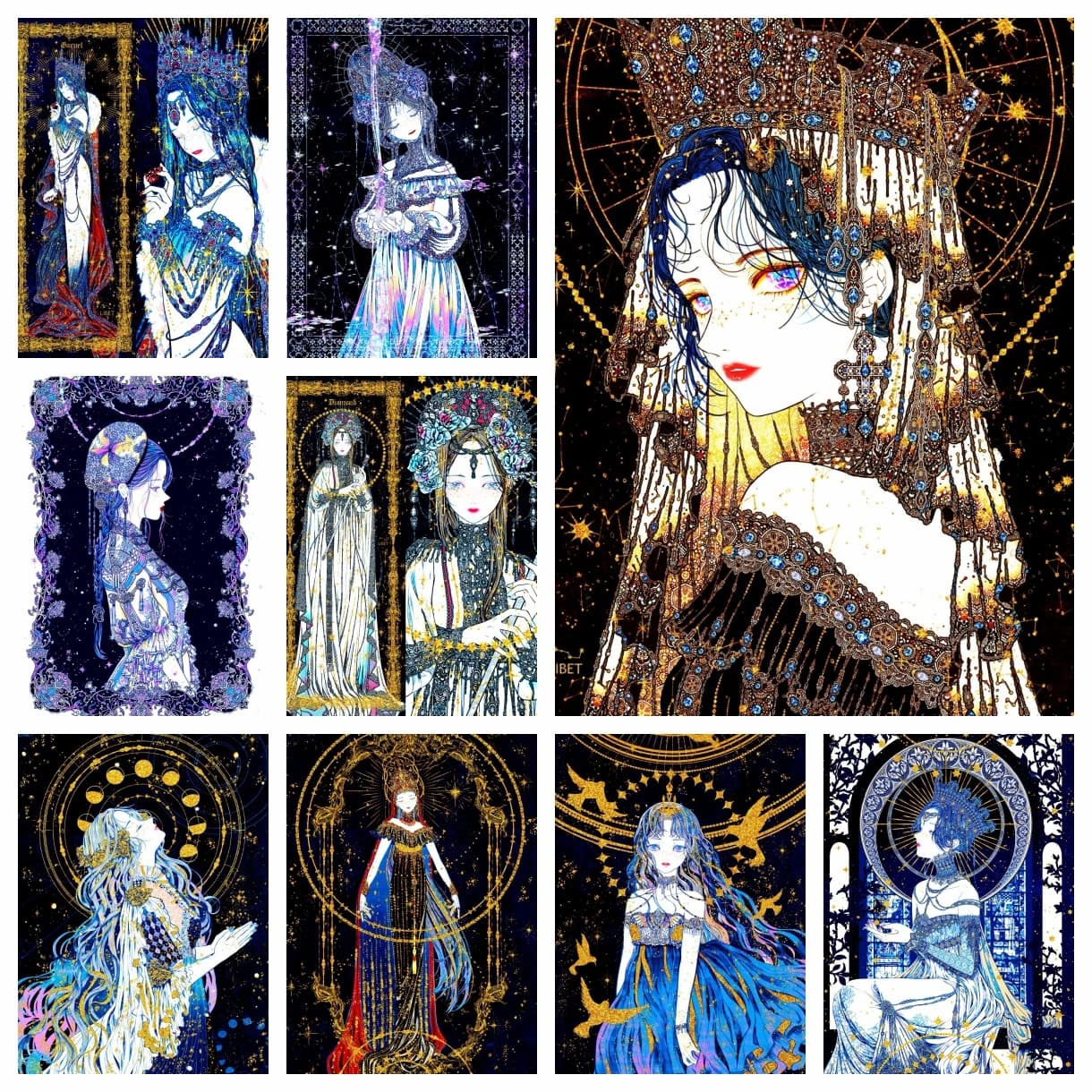 DIY punk styleDiamond Embroidery Tarot Card Diamond Painting Art Decoration Gift Cartoon Skeleton Cross Stitch Set Halloween