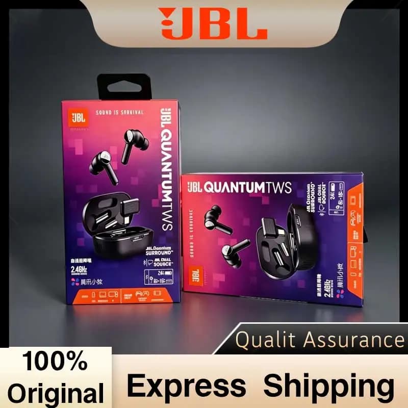 JBL QUANTUM Auricolari da Gaming True Wireless TWS, Bluetooth 5.2 a 2.4GHz, Cancellazione Attiva del Rumore ANC, Audio Surround 7.1