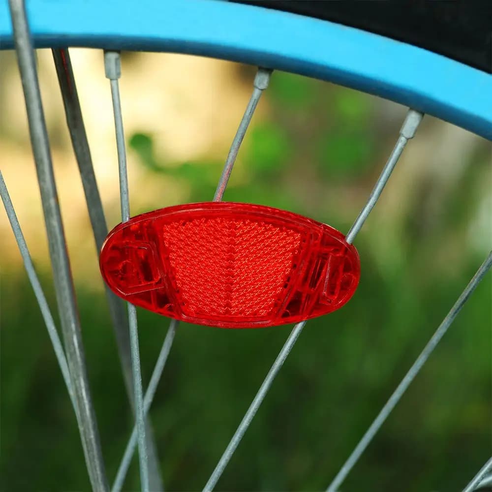 4 pezzi bicicletta bici raggio riflettore luce di avvertimento di sicurezza cerchione supporto riflettente