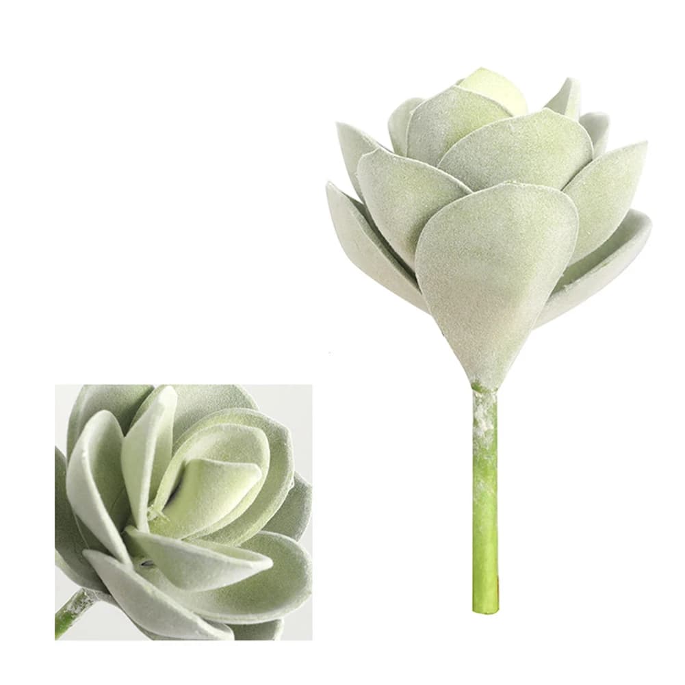 6.3 inch realistic artificial succulent plant, flogged Pachyphytum, fake vegetables for home decorations, desk, office, modern style Boho
