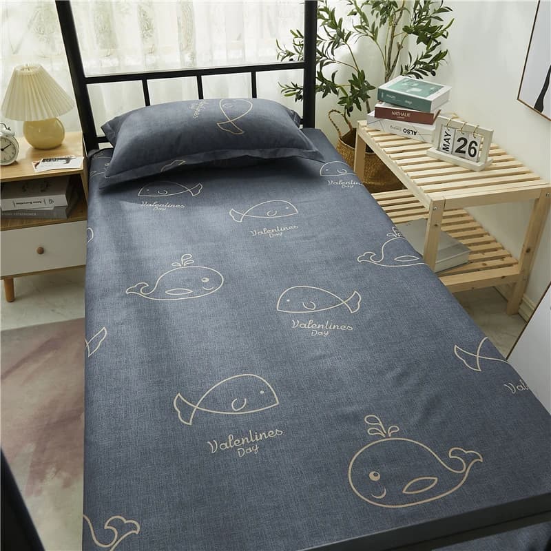 Lenzuolo stampato 1 pezzo per letto singolo 120*210 cm Tessili per la casa Moderni lenzuola piatte 100% poliestere Biancheria da letto Copriletto singolo