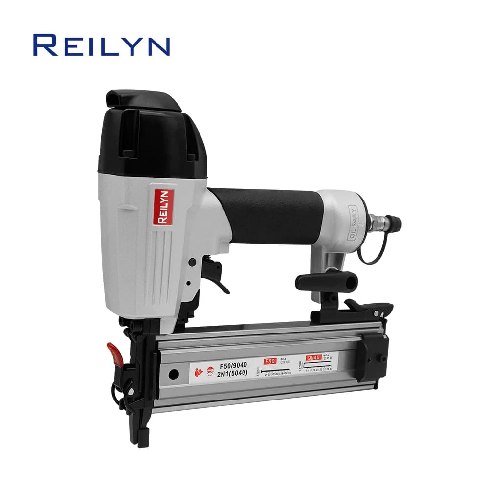 Reilyn 18GA AIr Cucitrice F50 2IN1 Chiodatrice pneumatica 5040 Per decorazione multifunzionale Chiodatrice per carpenteria Recinzione in legno Soffitto