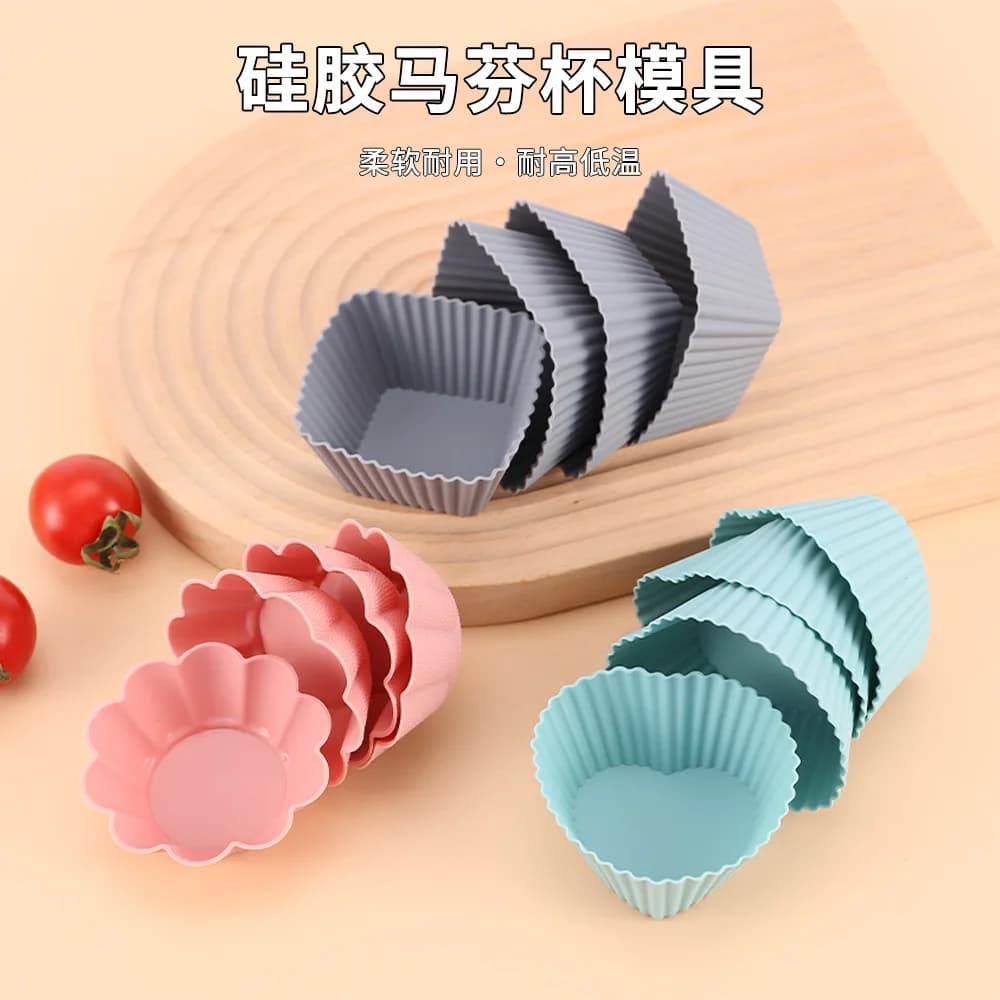 Stampo per torta in silicone, tazza per muffin, stampo per gelato, creazione di biscotti al cioccolato, budino fai da te, biscotti in gelatina, utensili da cucina