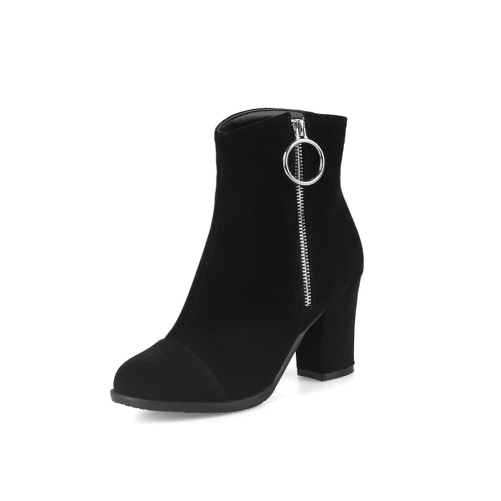 Botas De Mujer Stivaletti Donna Moda Cerniera Tacchi alti Rosso Nero Festa di nozze Scarpe gotiche Super Big Size 32-52 53 54 M7-1