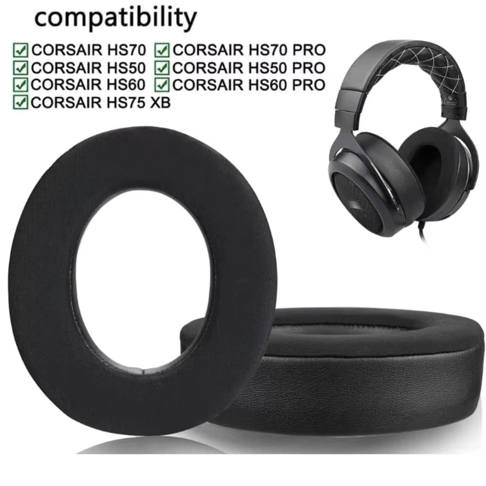 Earpads Cushions Replacement for Corsair HS75 XB HS70/Pro HS60/Pro HS50/Pro Gaming Headset/Headphones