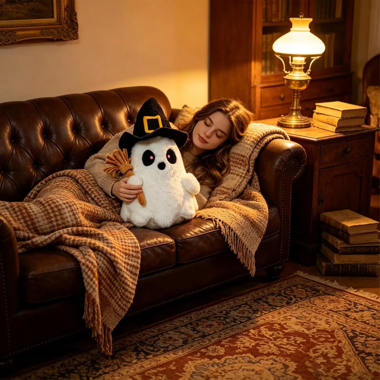Ghost Shaped Pillow Soft Plush Fun Decorative Festive Ghost Pillow Couch Halloween Decor For Sofa Bedroom Kitchen Office Nursery