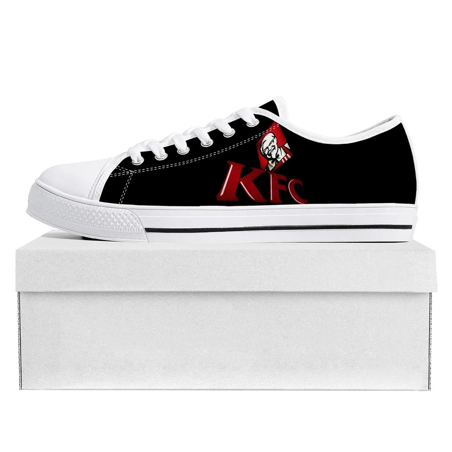 Kentucky Fried Chicken Low Top Sneakers Scarpe da uomo e da donna su misura, scarpe da ginnastica in tela, scarpe casual per coppia