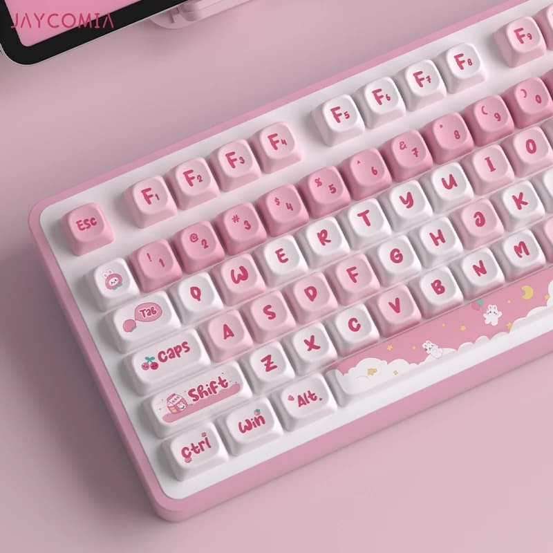 MOA Carino Copritasti PBT Dye Sub Keycap Snack Coniglio Per Cherry Mx Interruttore Tastiera Meccanica Da Gioco GMK67 Kit Tastiera Copritasti