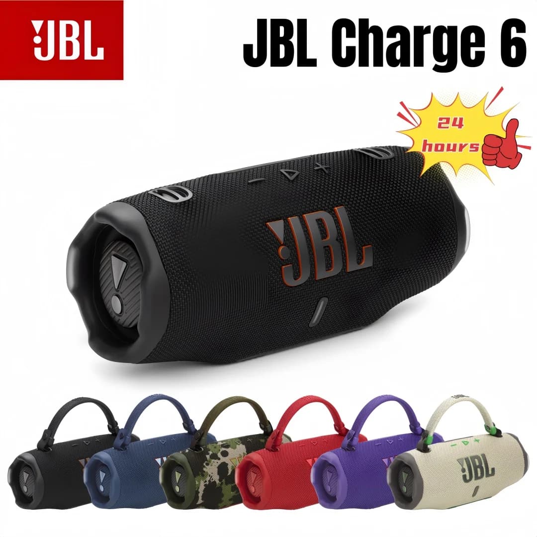 JBL Charge 6 Portable Bluetooth Speaker 40W IP68 Waterproof 24H Battery AI Sound Boost Auracast Power Bank Function 7-Band EQ