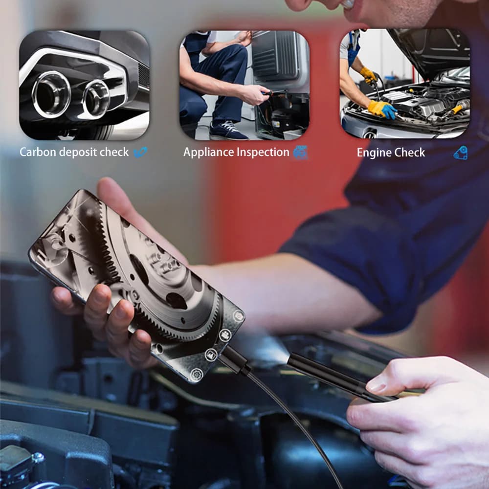 7.0MM TYPE-C Endoscope Camera IP67 Waterproof New 6 LED Light USB Android Flexible Inspection Auto Repair Borescope for Phone PC