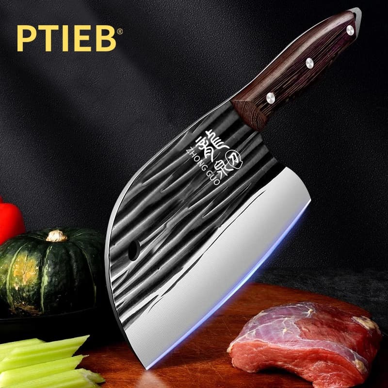 Coltello da cucina forgiato 1PC, coltello da taglio specifico per uso domestico, coltello per affettare, coltello da taglio per ossa a doppio scopo da cucina U9195