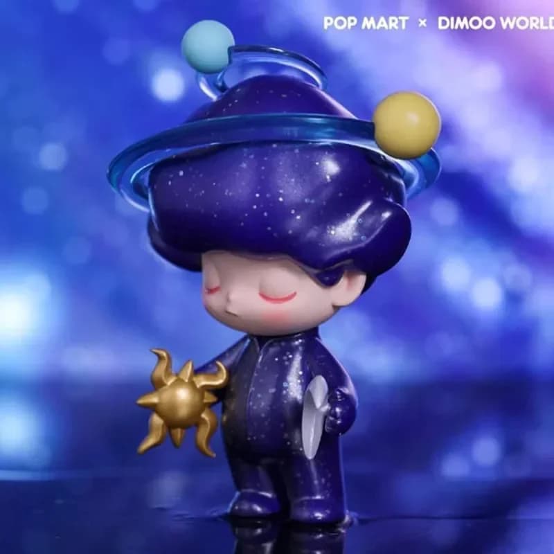 Pop Mart Dimoo Scatola cieca binaria da viaggio spaziale Guess Bag Scatola misteriosa Giocattoli Bambola Figura anime carina Ornamenti per il desktop Collezione regalo