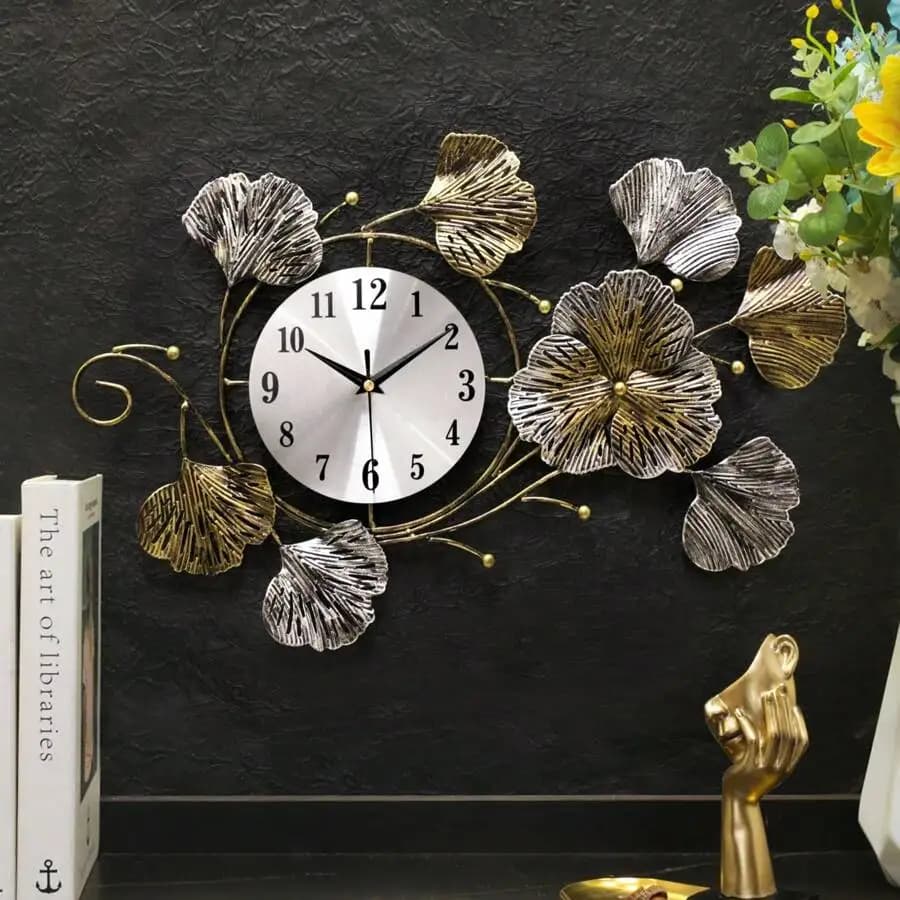 1pc modern metal wall clock, silent clock, wall decoration, craft, home decoration, metal decorative wall piece