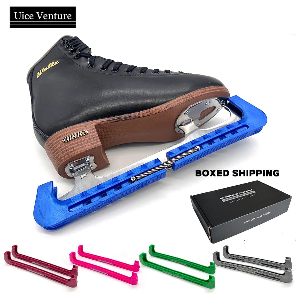 1 paio di scarpe da skate elastiche copertura lama per coltello da ghiaccio lunghezza protettiva figura regolabile scarpe da skate su ghiaccio protezione per sport acquatici
