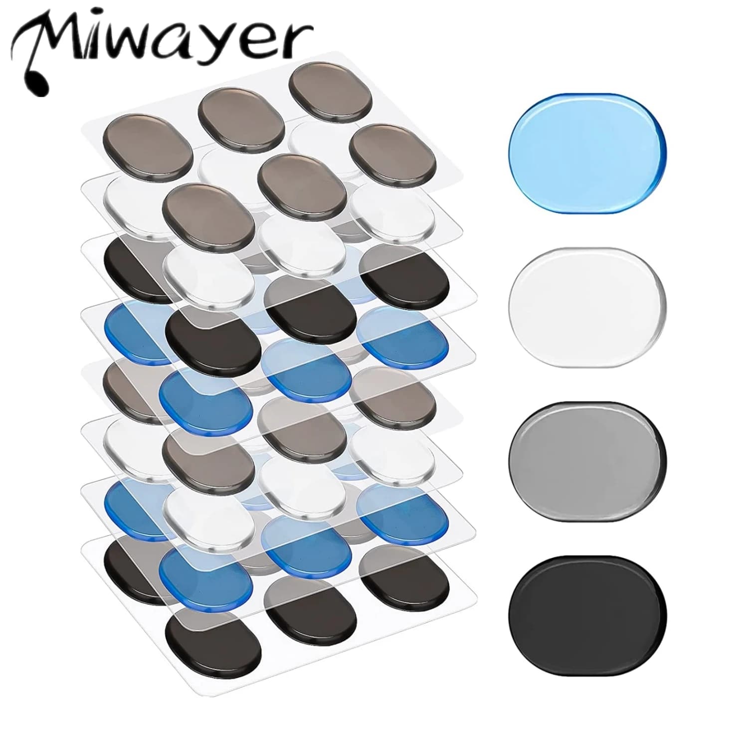 Miwayer 48 pezzi ammortizzatori per fusti cuscinetti in Gel silenziatori per fusti in Silicone cuscinetti in Gel per smorzamento del tamburo morbido tamburo