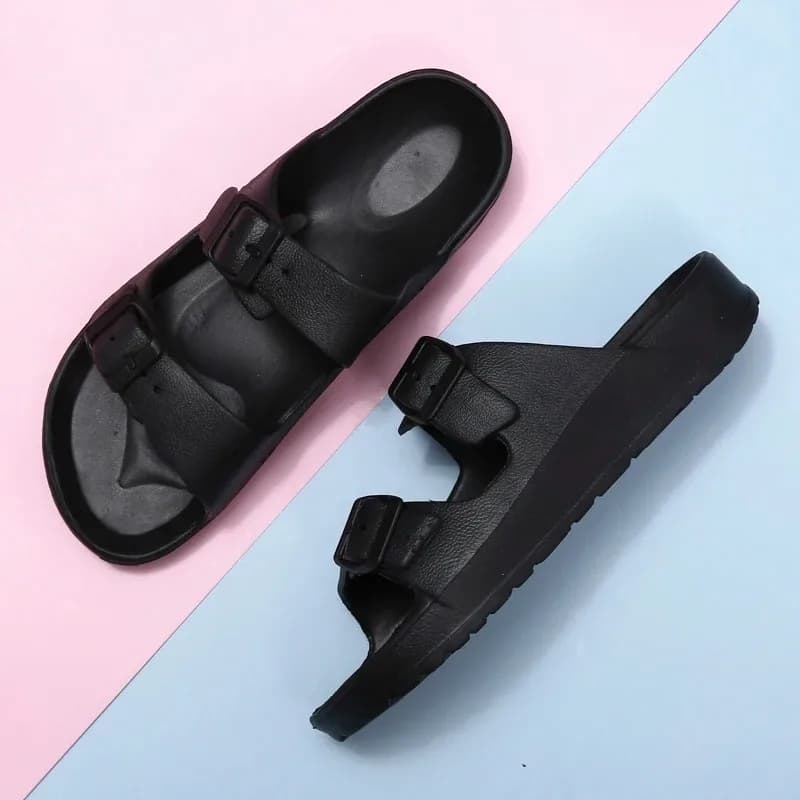 Couples EVA Dual Strap Sandals Lightweight Adjustable Design for Indoor Outdoor Daily Wear Comfortable Beach Hiking Shoes