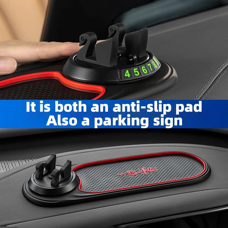 Tappetino antiscivolo multifunzionale per auto e supporto per telefono, 360 ° Supporto di navigazione rotante a forma di cigno, tappetino in silicone per cruscotto auto, dashboa