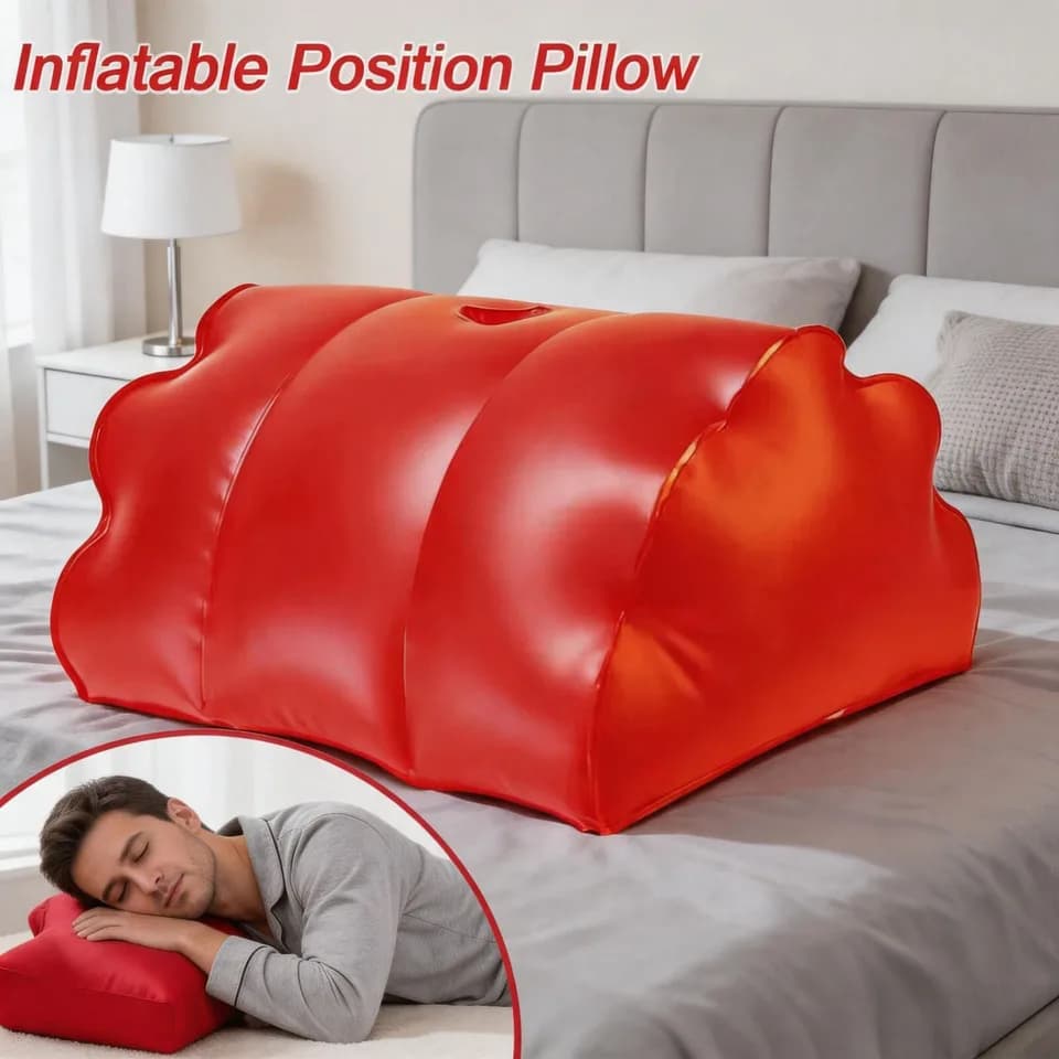 Cuscino gonfiabile in pelle PU Cuscino a forma di mezzaluna Cuneo Supporto per petalo Rafforzo Tappetino da gioco per esterni da viaggio Mobili multifunzionali