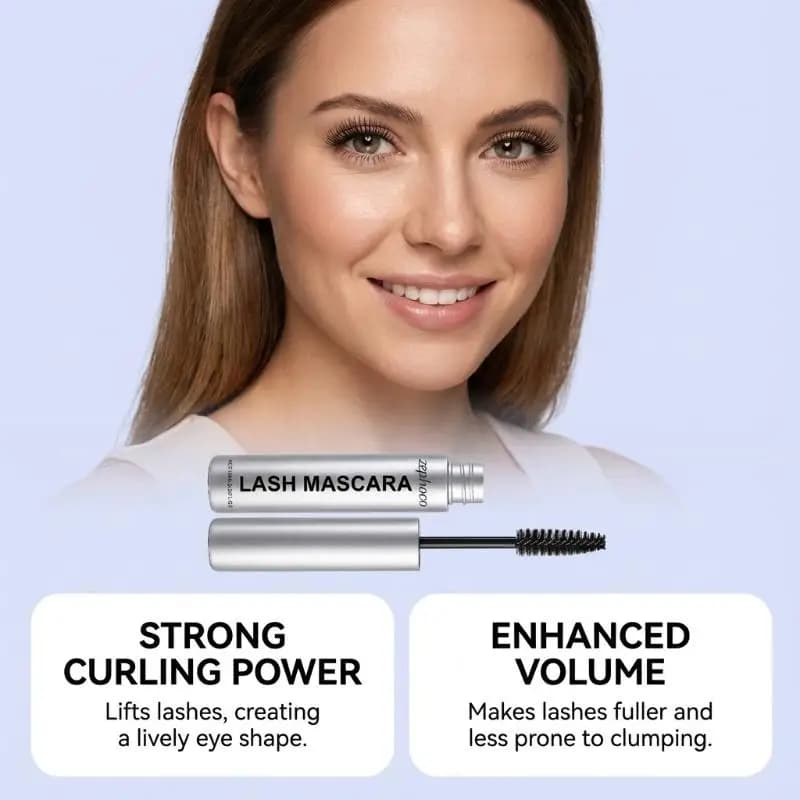 Slim Curl Eyelash Primer, waterproof mascara that does not fade, stretches natural eyelashes, daily beauty look for girls