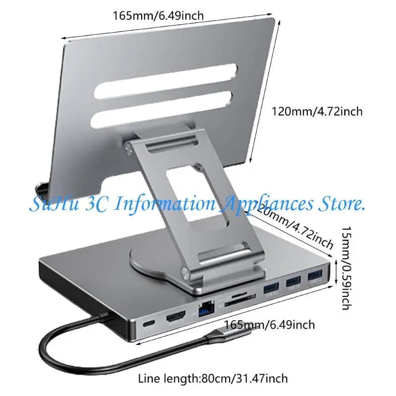 Hub tipo C in alluminio J0MB 9 in 1 Porta connessione Trasferimento rapido Dati trasferimento Multifunzionale