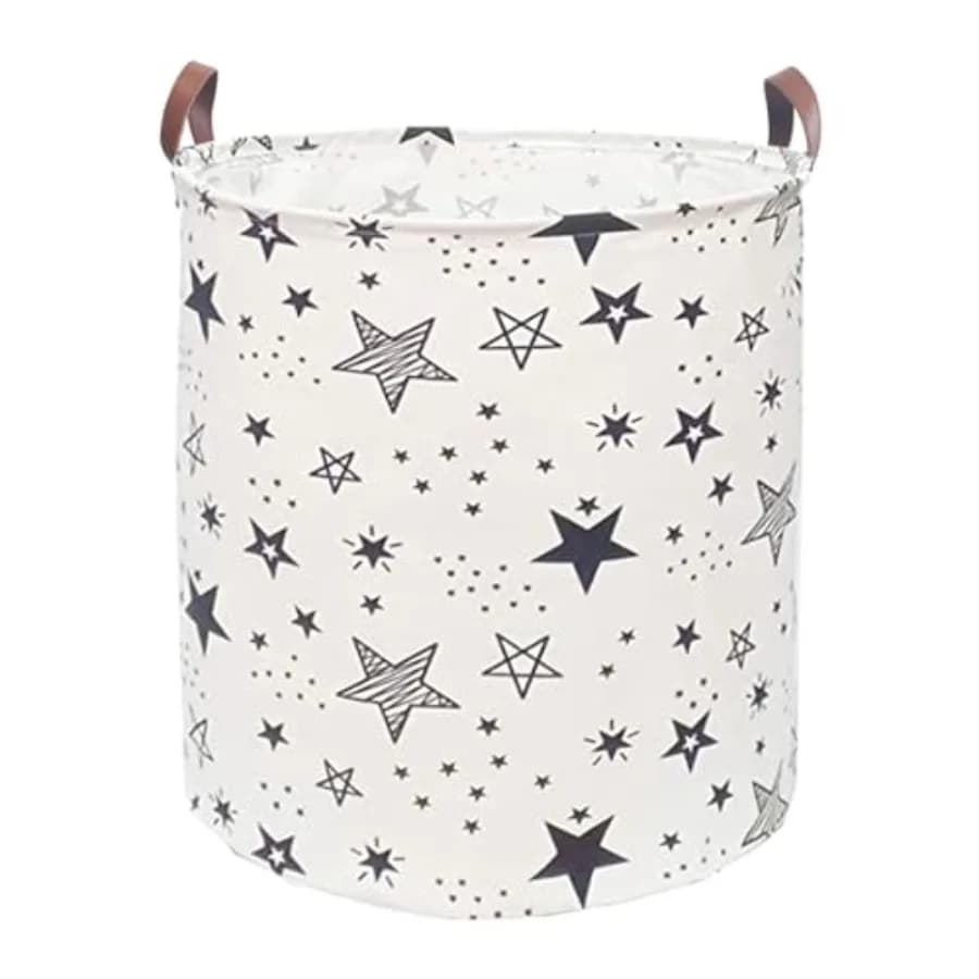 Waterproof Laundry Hamper Collapsible Laundry Basket Leather Handle Laundry Bag Large Clothes Storage Toy Organization for Bath