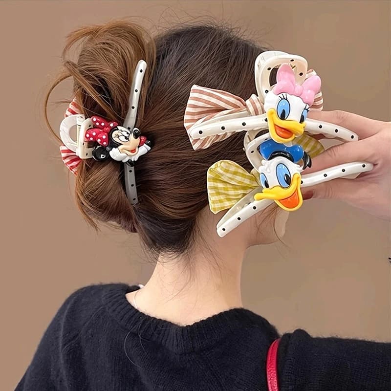 1pc Disney Cartoon Artiglio Dei Capelli Carino Minnie Paperino Modello Squalo Clip Alla Moda Dopamina Schema Dei Colori Accessorio Per Capelli delle Donne