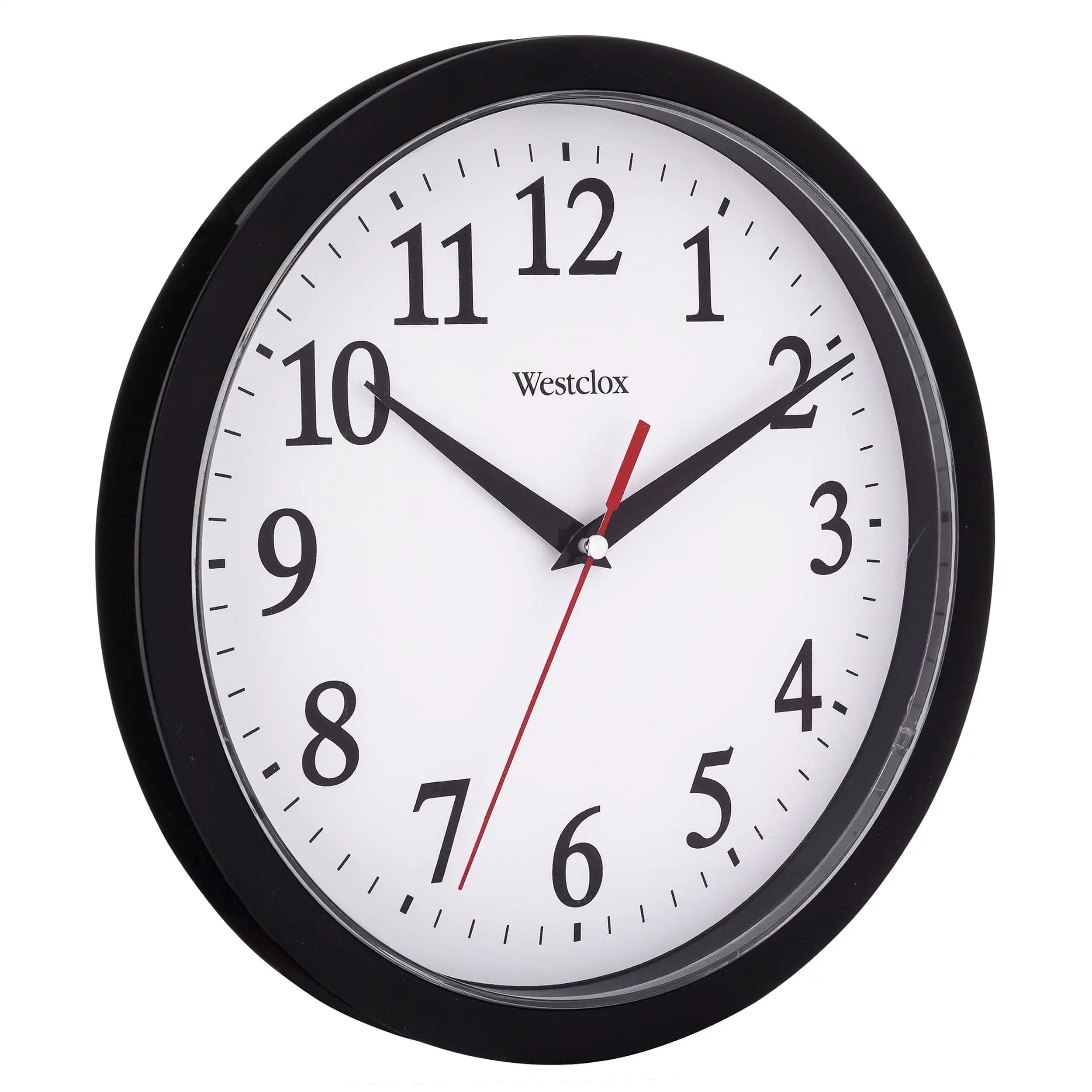 Basic Analog Wall Clock Round Silent Non Ticking Battery Operated Minimalist Home Office Decor